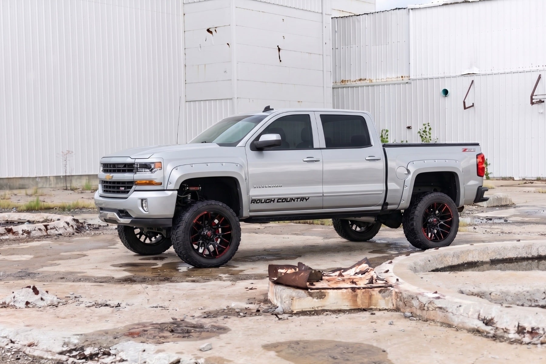 Pocket Fender Flares | 6'7" & 8' Bed | GAN Silver Ice Metallic | Chevy Silverado 1500 (14-18)/2500HD view 5