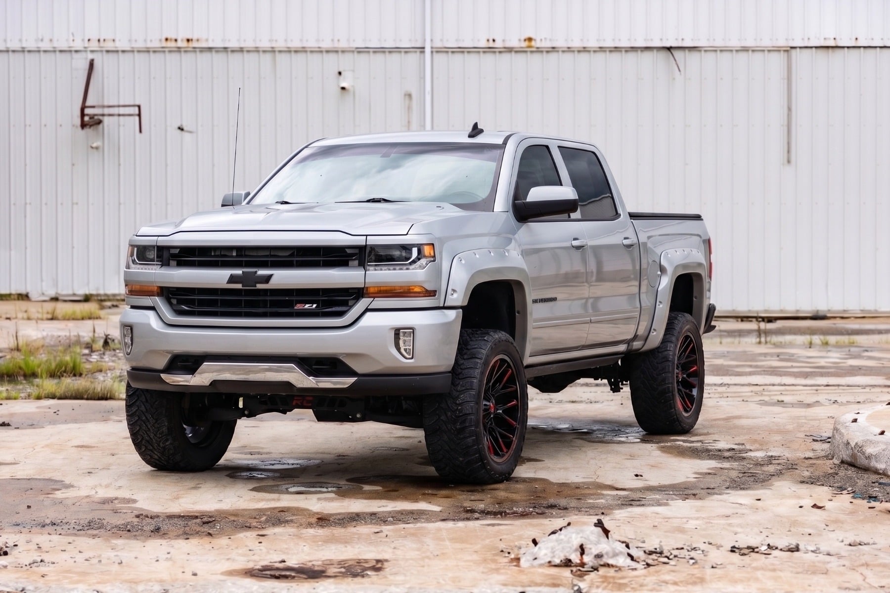Pocket Fender Flares | 6'7" & 8' Bed | GAN Silver Ice Metallic | Chevy Silverado 1500 (14-18)/2500HD view 4