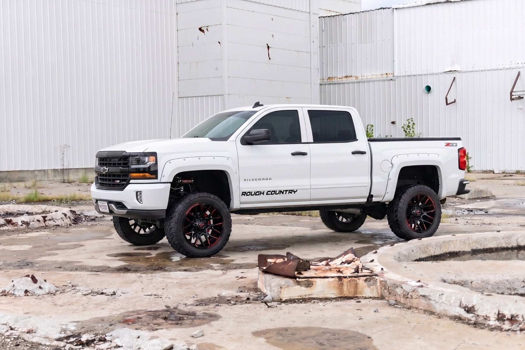 Pocket Fender Flares | 5'9" Bed | GAZ Summit White | Chevy Silverado 1500 (14-18 & Classic) — view 5