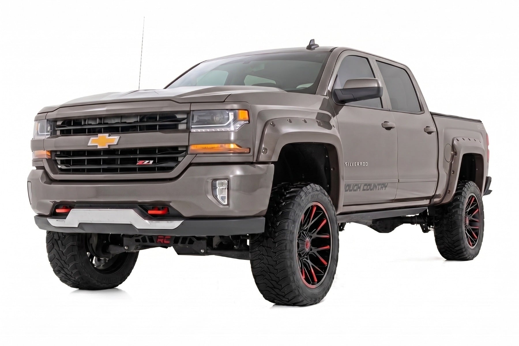 Pocket Fender Flares | 6'7" & 8' Bed | GXG Tungsten | Chevy Silverado 1500 (14-18)/2500HD view 2