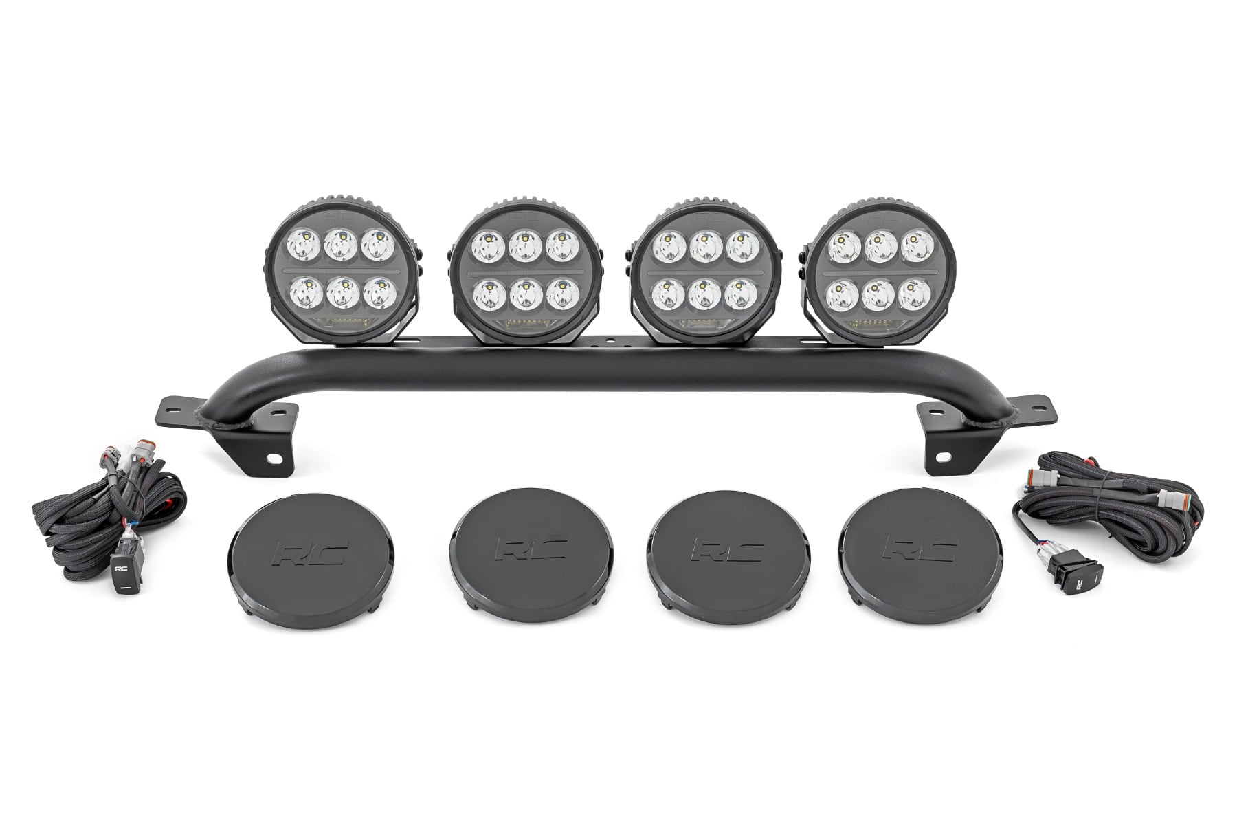 Light Bar Mount | 6.5 Inch Round LED (Quad) | OE Modular Steel | Ford Bronco (21-26) view 5