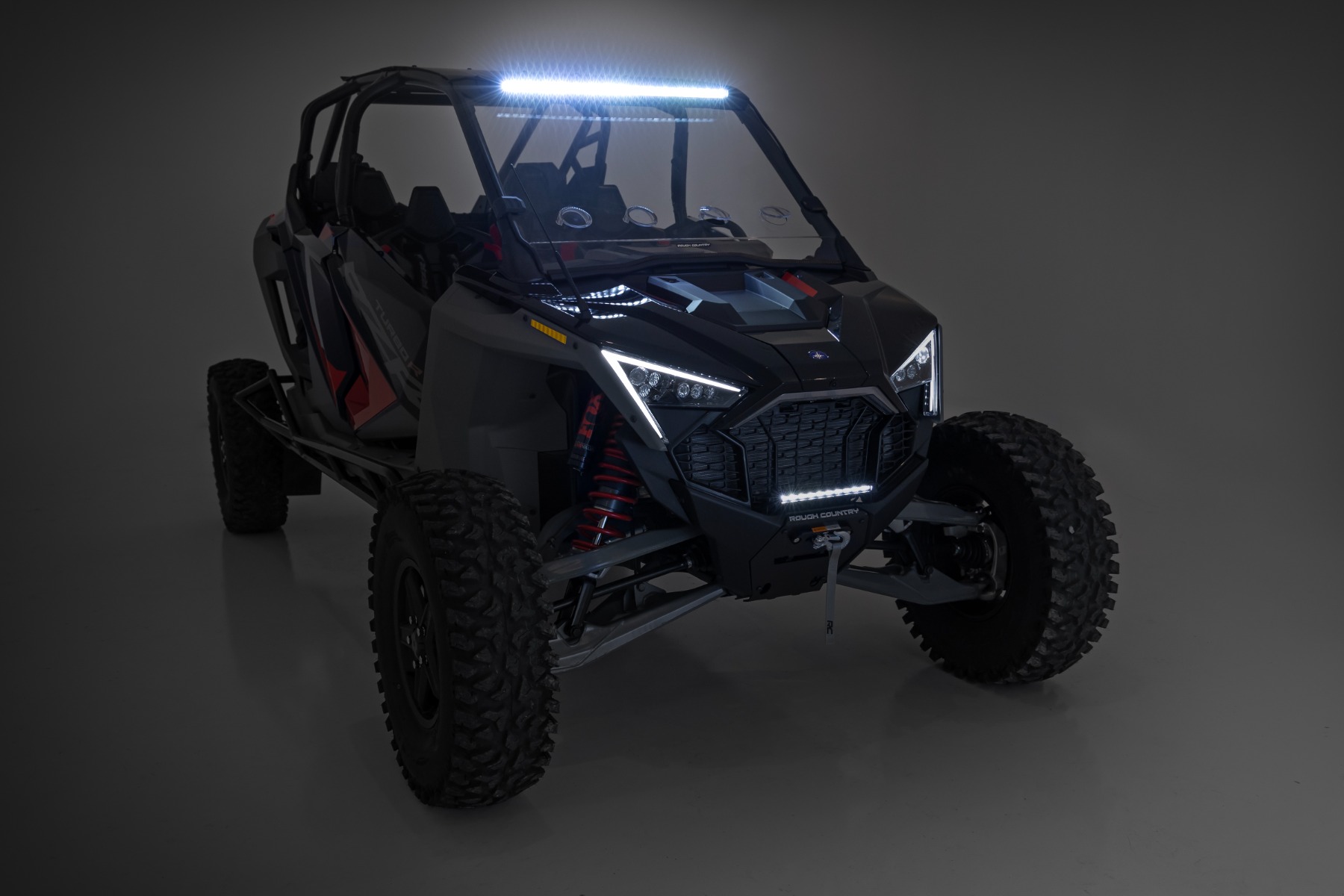 30" Single Row Light Mount | Front | Black Series | Polaris RZR Turbo R — view 5