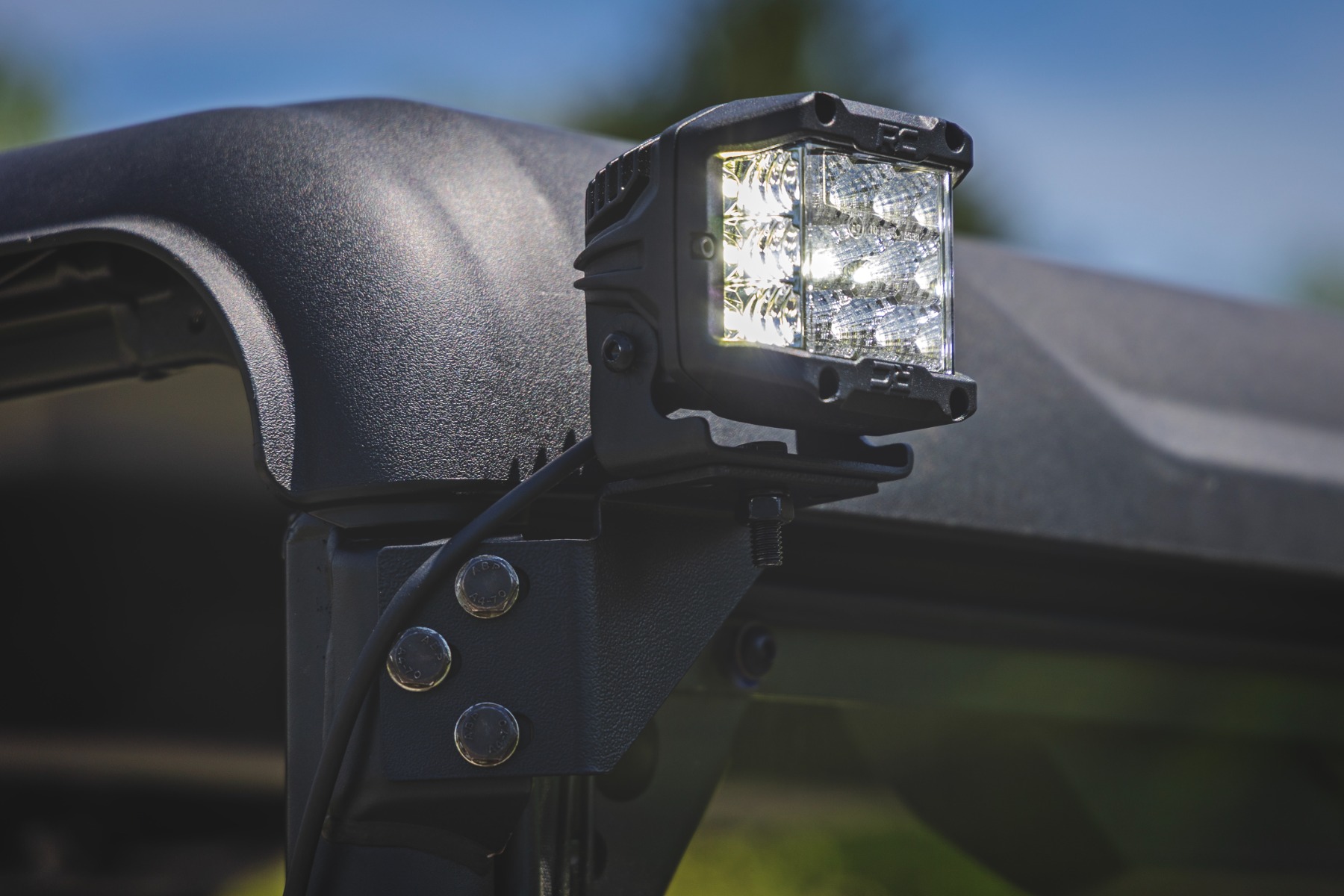 LED Light Kit | Rear Mount | 2" Black Pair | Amber DRL | CFMOTO UFORCE U10 Pro — view 6