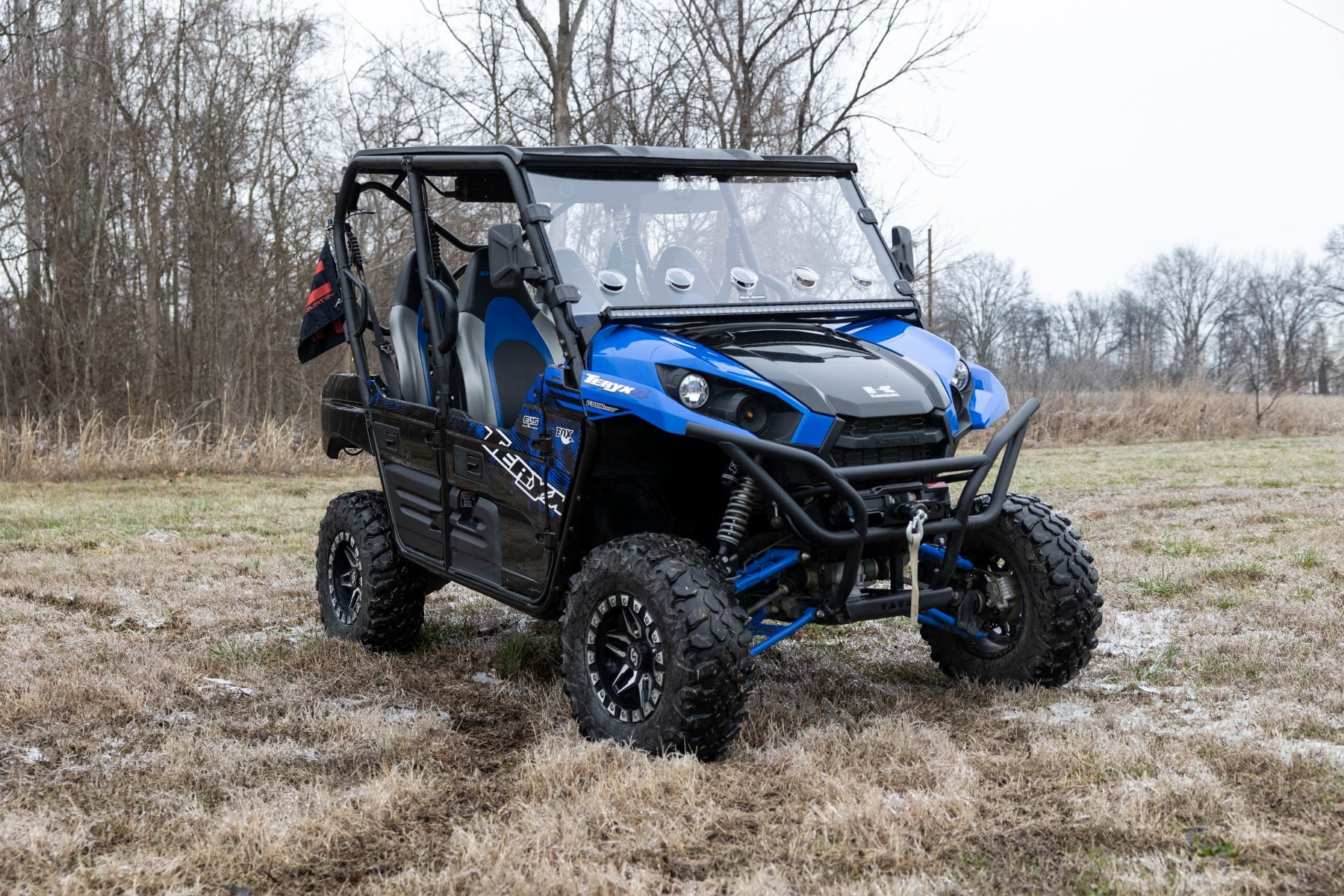 LED Light Kit | Cage Mount | 50" Black Single Row | Kawasaki Teryx 4 1000/Teryx4 800 view 6