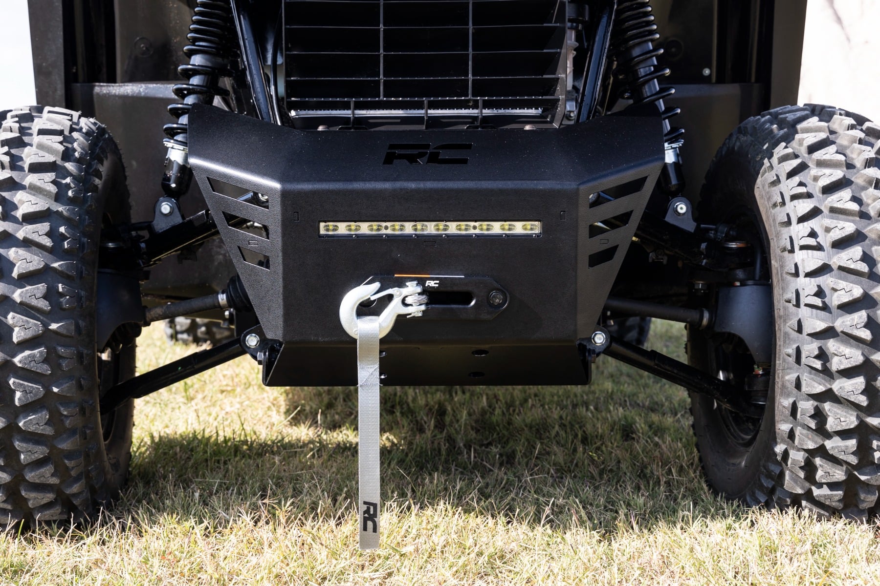 Winch Plate | 10" Black Slimline | Honda Pioneer 520 view 6