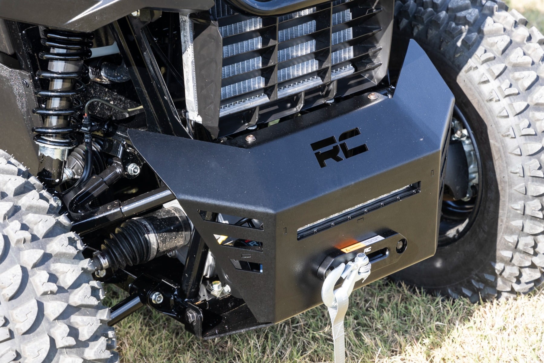 Winch Plate | 4500-LB Winch | 10" Black Slimline | Honda Pioneer 520 view 6