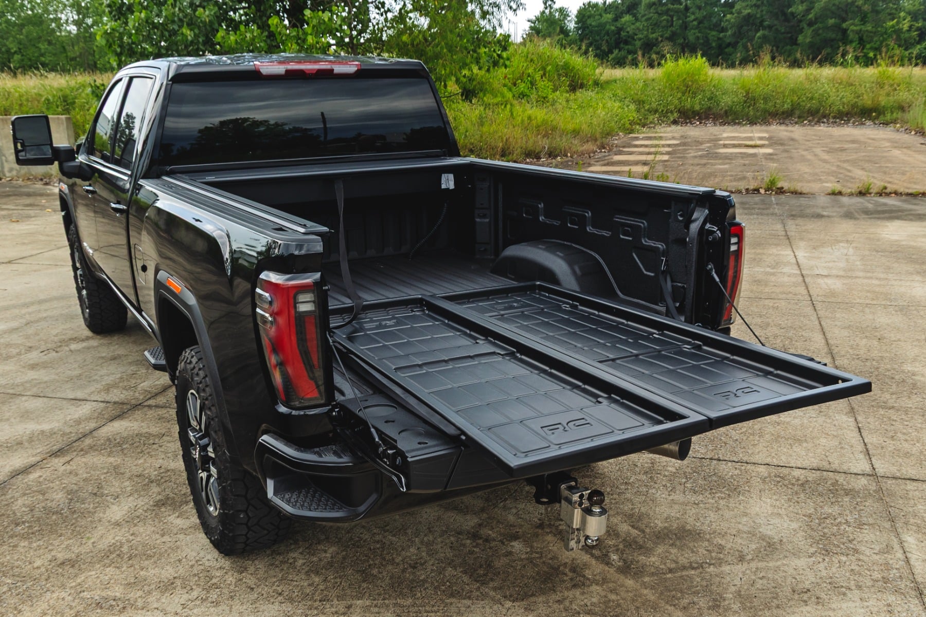 Slide-Out Truck Bed Cargo Trays | Fits 6'7"–6'10" Beds | Easy Tailgate Access — view 6