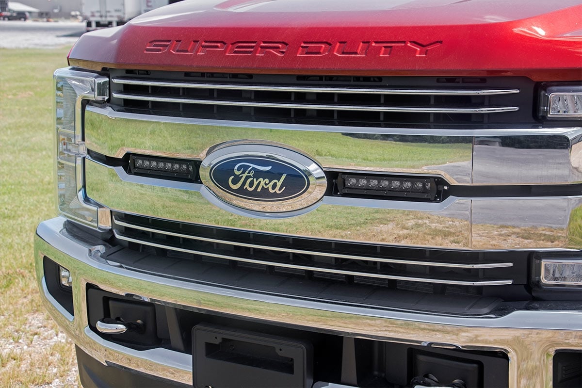 LED Light Kit | Grille Mount | 8" Black Pair | Ford F-250 Super Duty (17-19) view 2