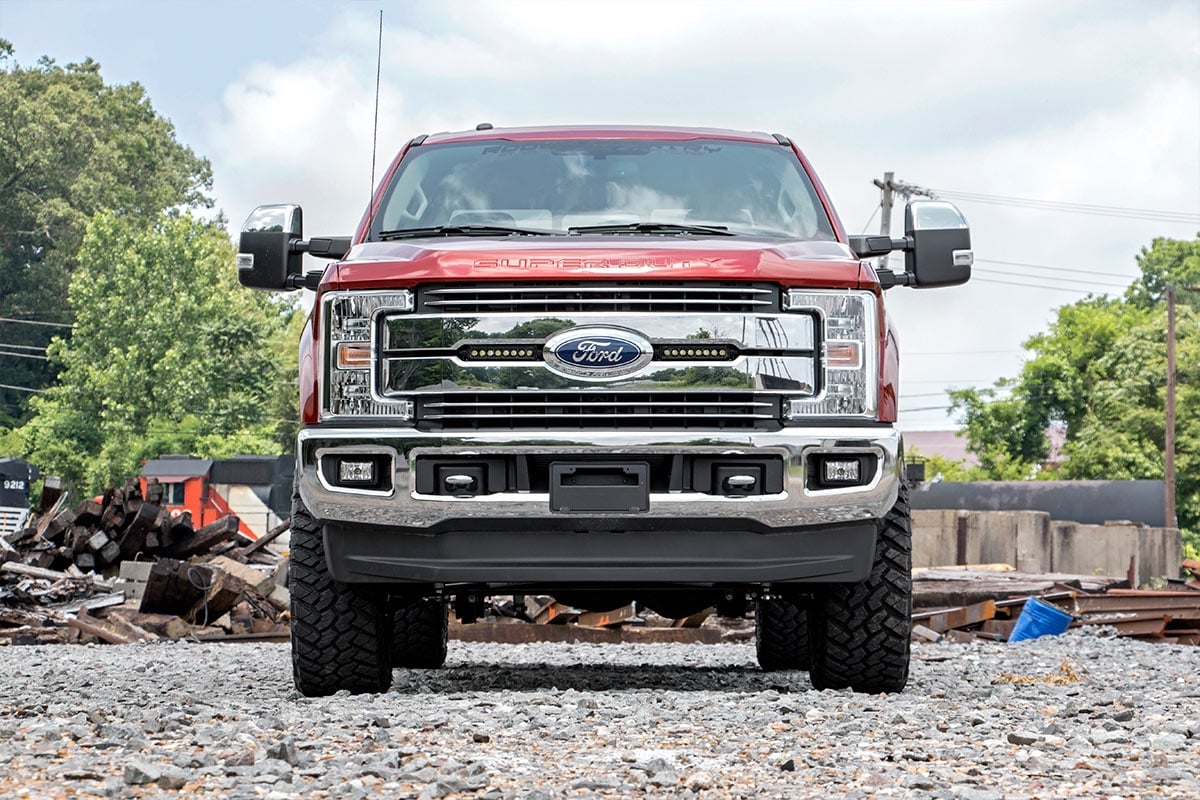 LED Light Kit | Grille Mount | 8" Black Pair | Ford F-250 Super Duty (17-19) view 3