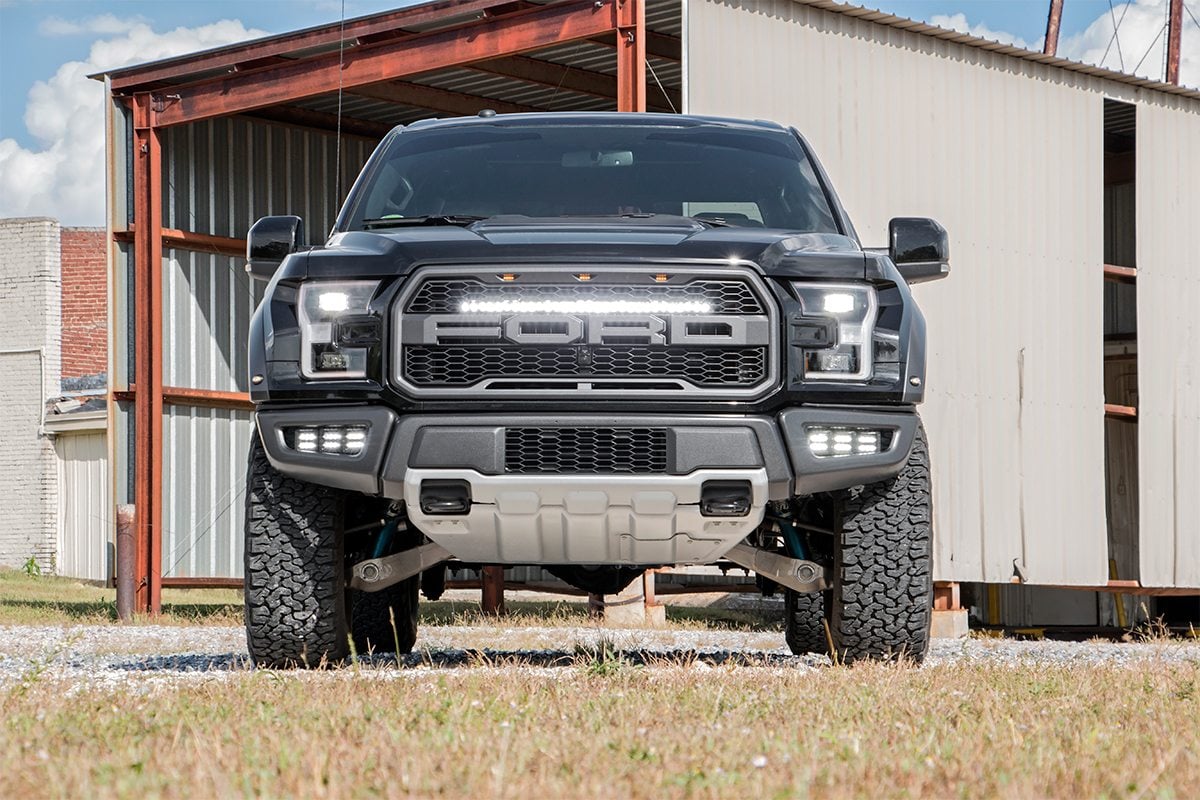 LED Light Kit | Fog Mount | Triple 2" Black Pair | Ford Raptor 4WD (17-20) — view 4
