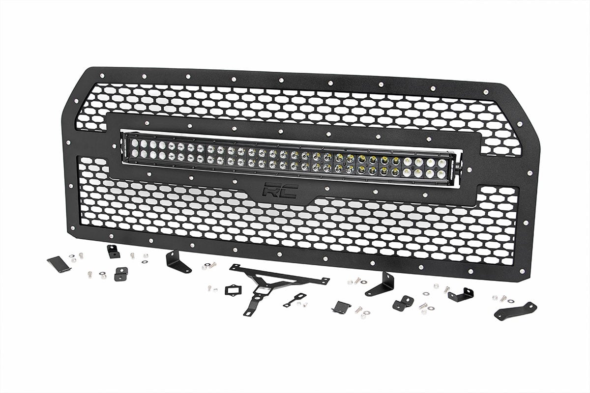 Mesh Grille | 30" Dual Row LED | Black | Ford F-150 2WD/4WD (2015-2017) — view 5