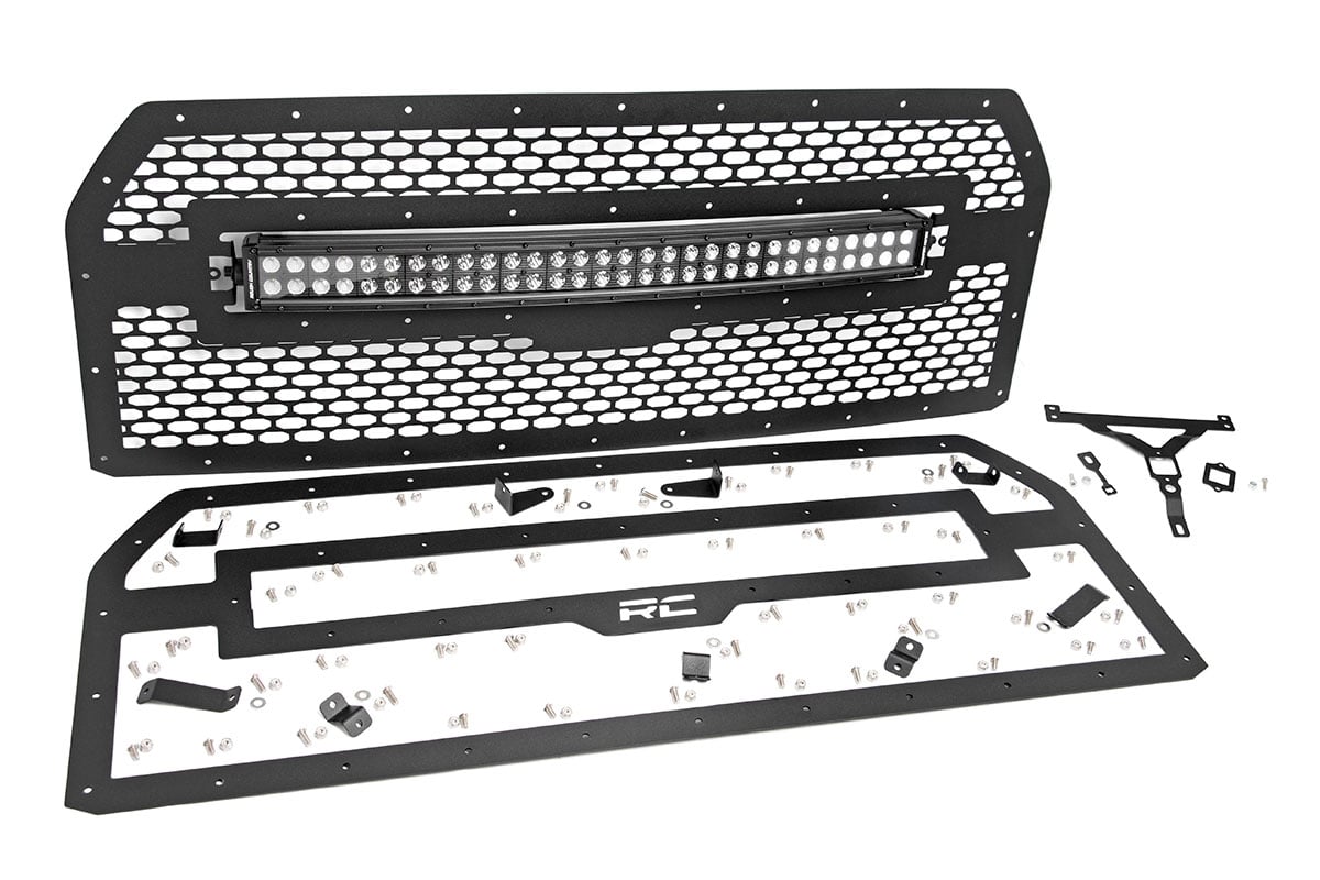 Mesh Grille | 30" Dual Row LED | Black | Ford F-150 2WD/4WD (2015-2017) — view 3