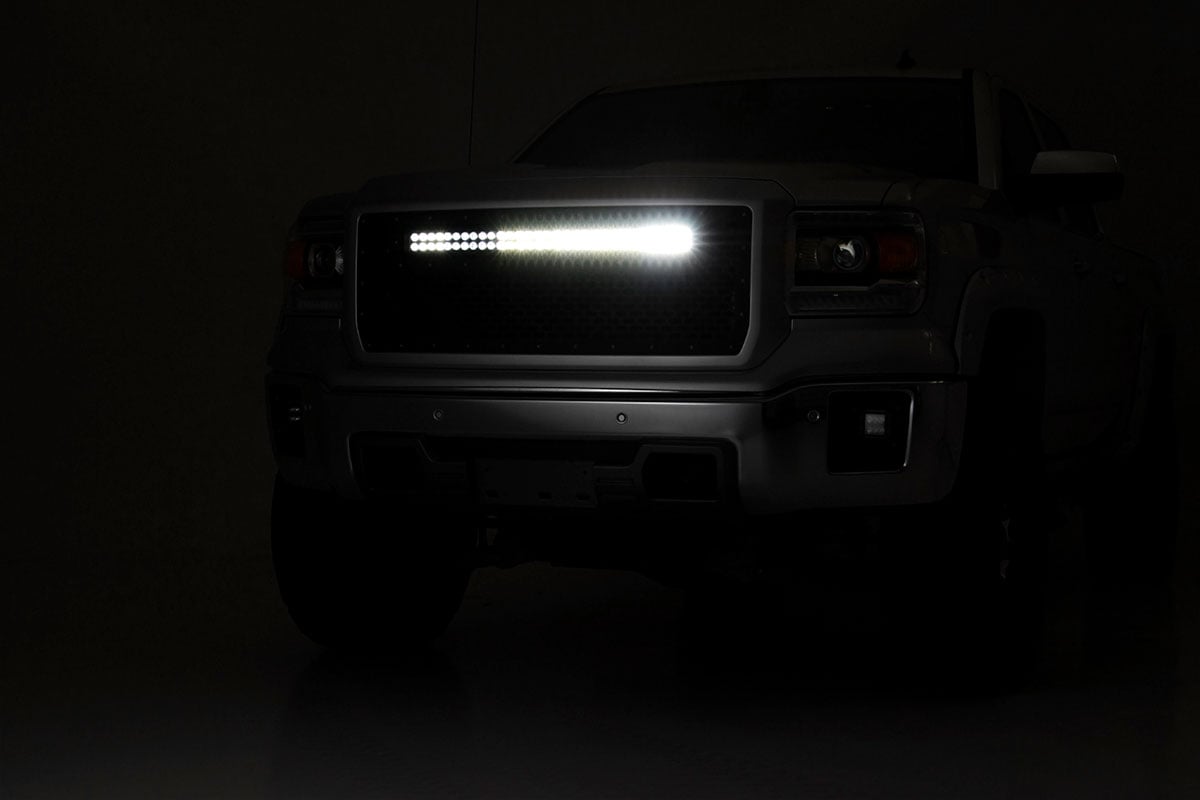 Mesh Grille | 30" Dual Row LED | Black | GMC Sierra 1500 2WD/4WD (2014-2015) — view 4