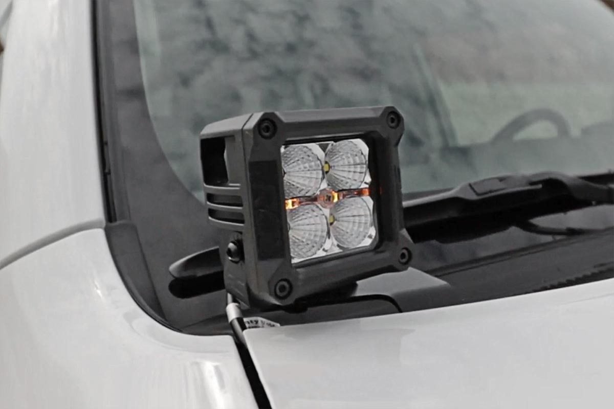 LED Light Kit | Ditch Mount | 3" Chrome Wide Angle Pair — view 2