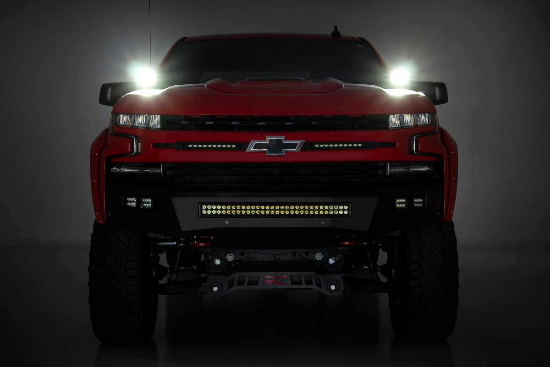 LED Light Kit | Ditch Mount | 2" Black Pair | Flood | Chevy Silverado 1500 (19-26) view 6