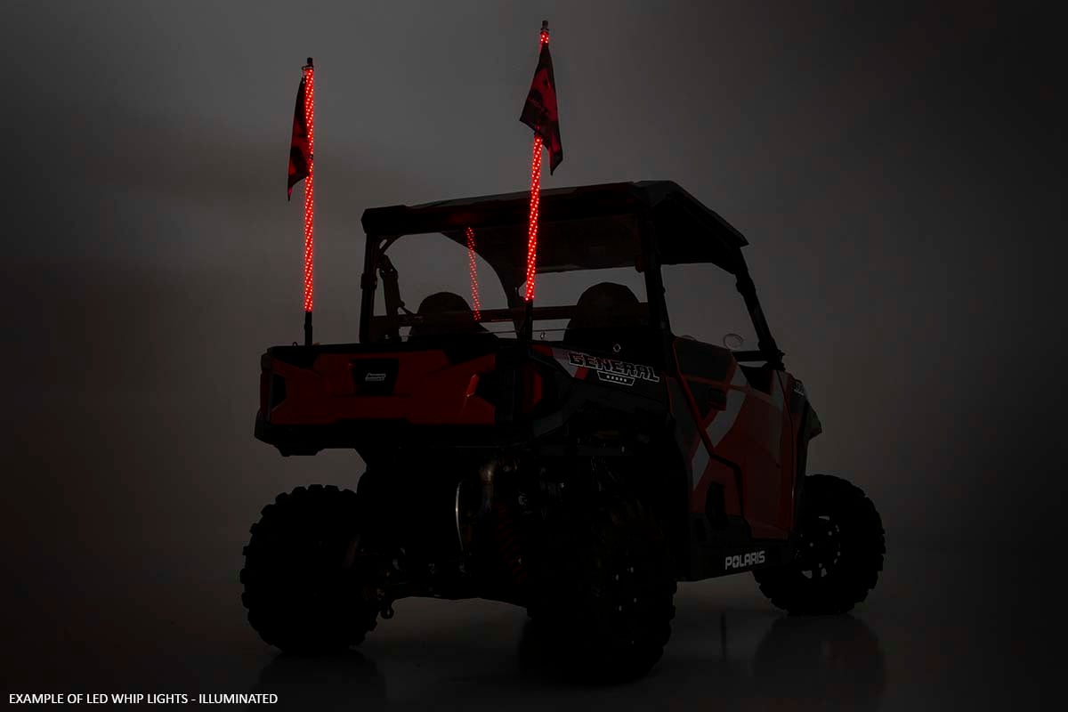 Whip Mount | Cage | 4' Multl-Color LED Whip Pair | Polaris RZR XP 1000 — view 4