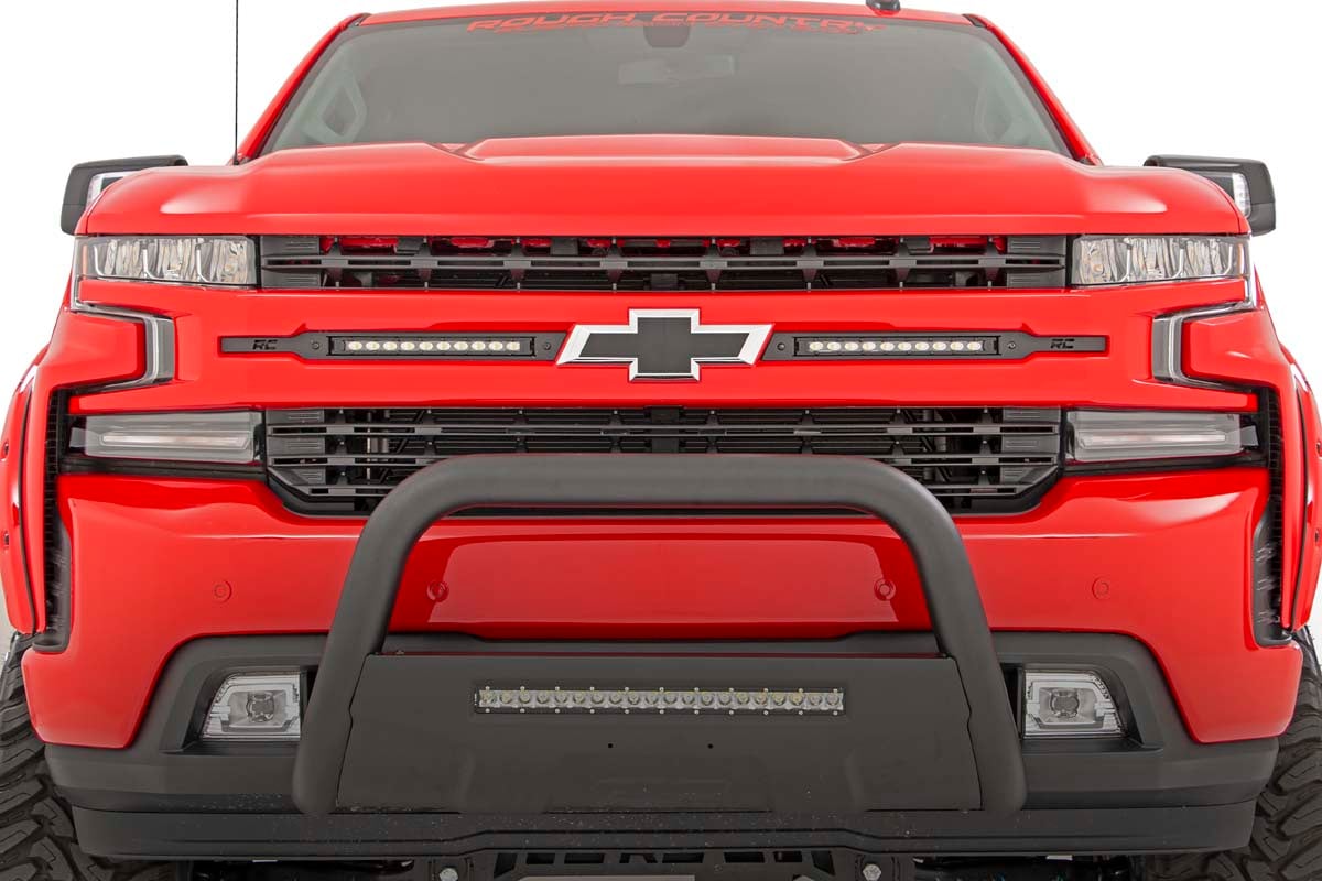 LED Light Kit | Grille Mount | 10" Chrome Slimline Pair | Chevy Silverado 1500 (19-22) — view 3