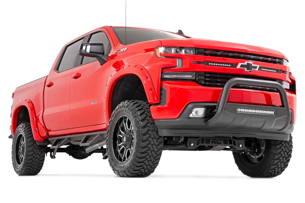 LED Light Kit | Grille Mount | 10" Black Slimline Pair | Chevy Silverado 1500 (19-22) — view 4