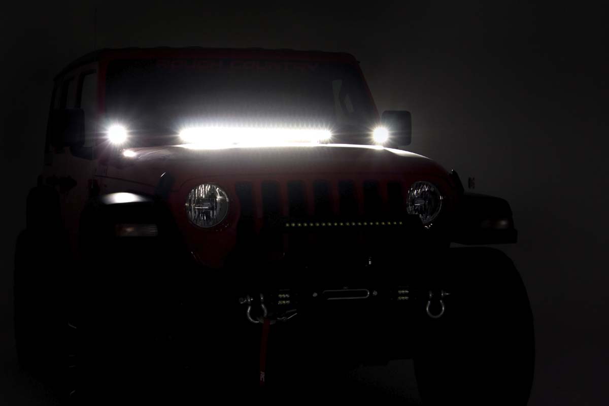LED Light Kit | Cowl Mount | 2" Spectrum Pair | Jeep Gladiator JT/Wrangler JL (18-26) — view 4