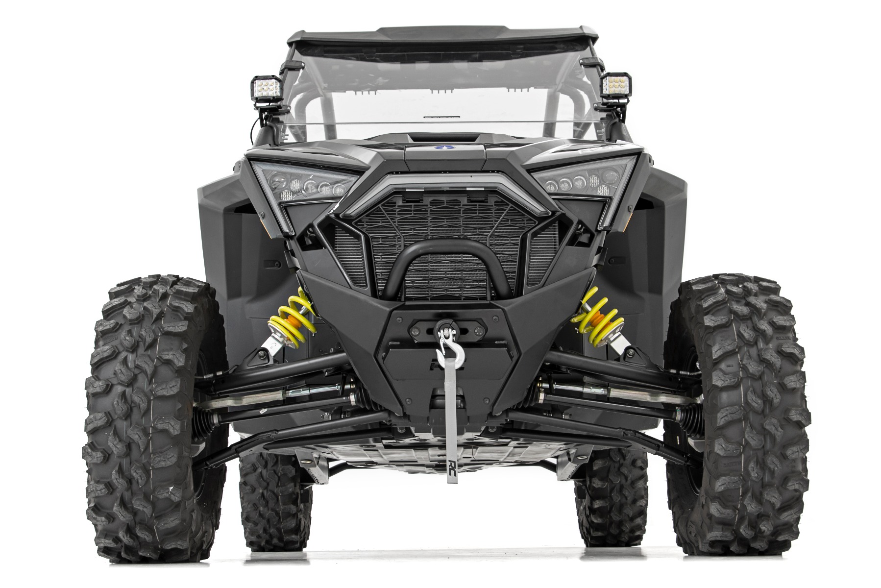 LED Light Kit | "A" Pillar Mount | 2" Black Pair | Amber DRL | Polaris RZR PRO XP — view 4