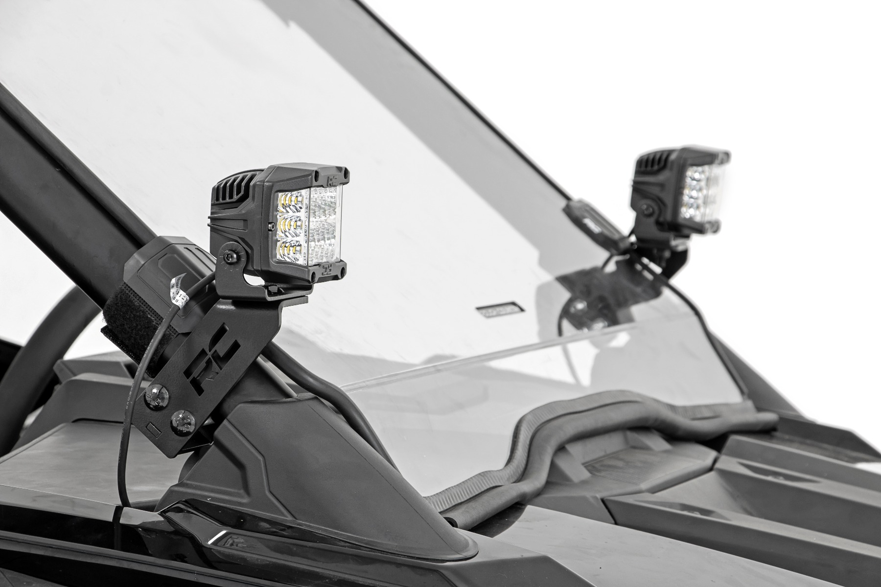 LED Light Kit | "A" Pillar Mount | 2" Black Pair | Spot | Polaris RZR PRO XP — view 2