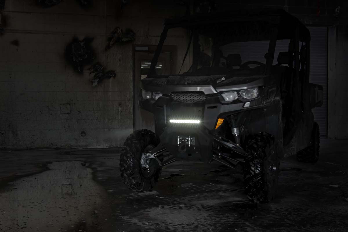 LED Light | Bumper Mount | 12" Black Single Row | Can-Am Defender HD 8/HD 9/HD 10 — view 5