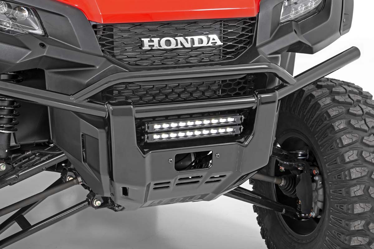 LED Light Kit | Bumper Mount | 10" Black Slimline Pair | Honda Pioneer 1000 — view 5