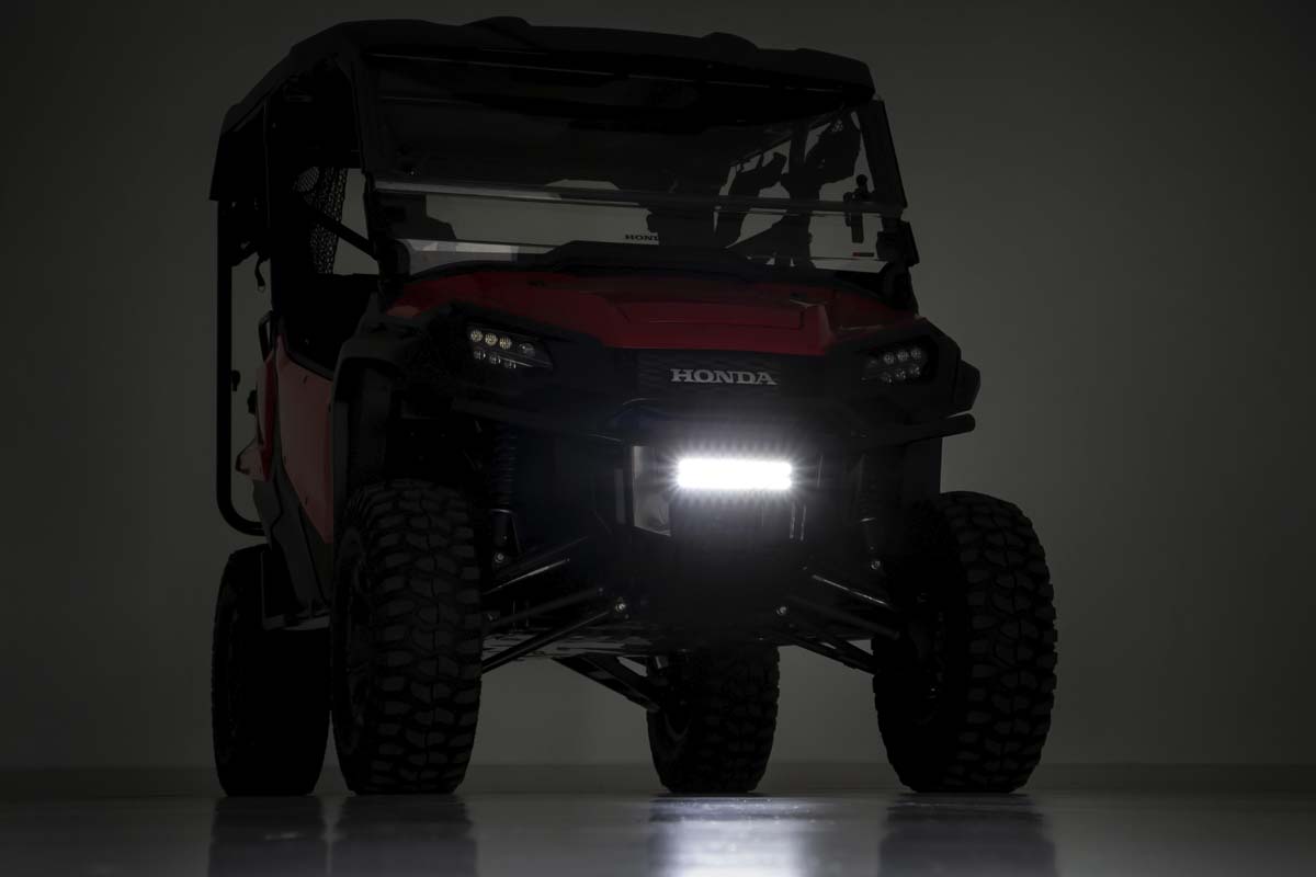 LED Light Kit | Bumper Mount | 10" Black Slimline Pair | Honda Pioneer 1000 — view 6
