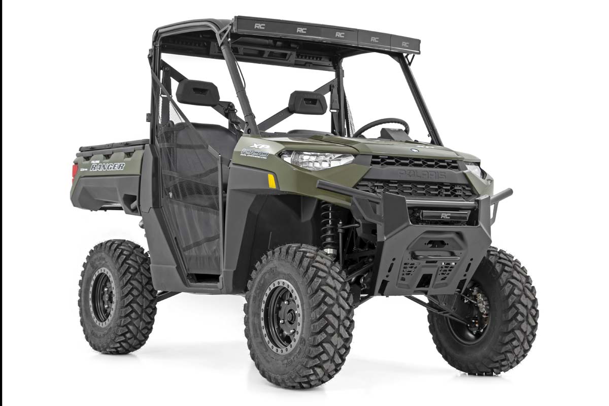 LED Light Kit | Bumper Mount | 12" Black Single Row | Polaris Ranger XP 1000 — view 2