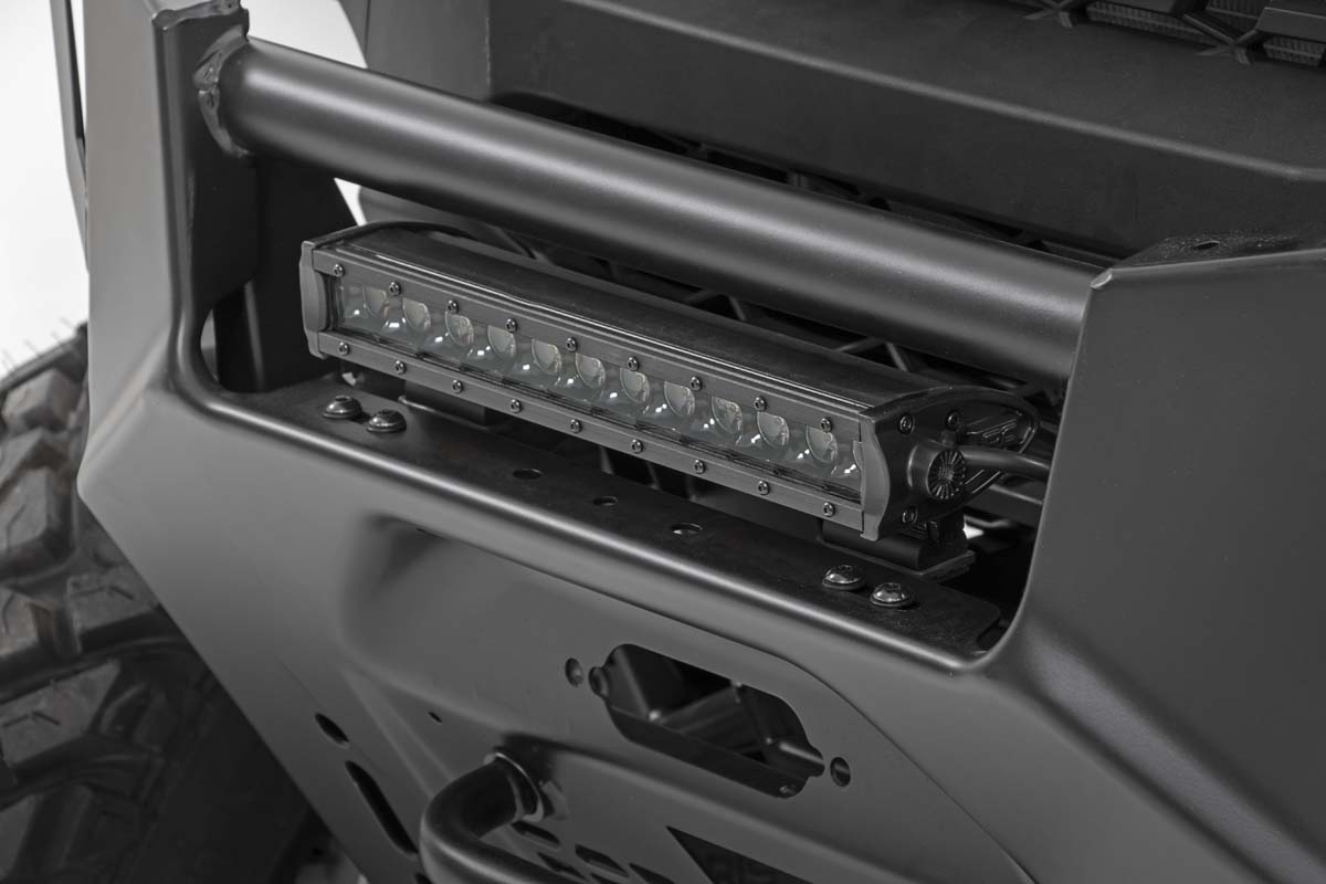 LED Light Kit | Bumper Mount | 12" Black Single Row | White DRL | Polaris Ranger XP 1000 — view 3