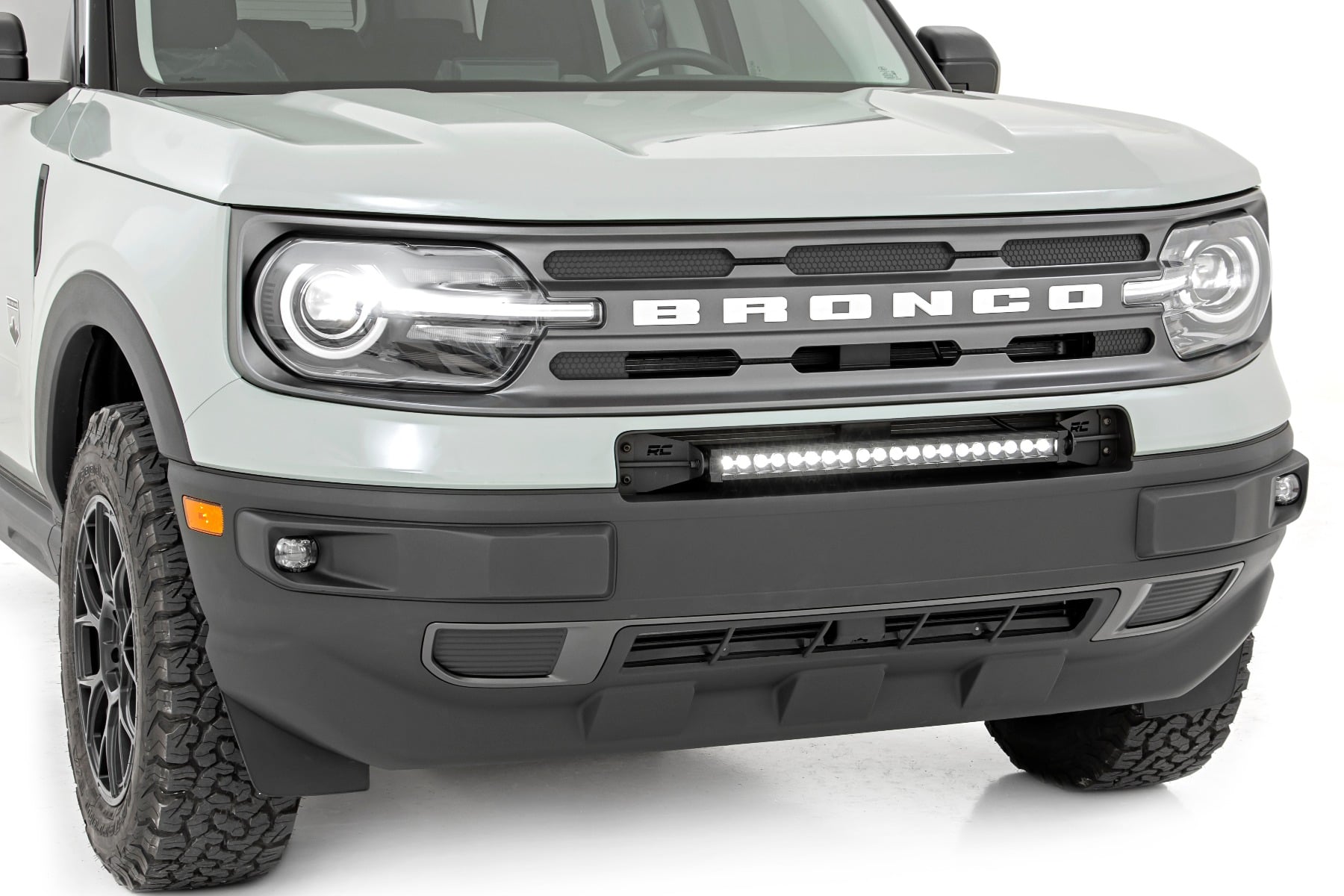 LED Light Kit | Bumper Mount | 20" Black Single Row | White DRL | Ford Bronco Sport (21-26) — view 3