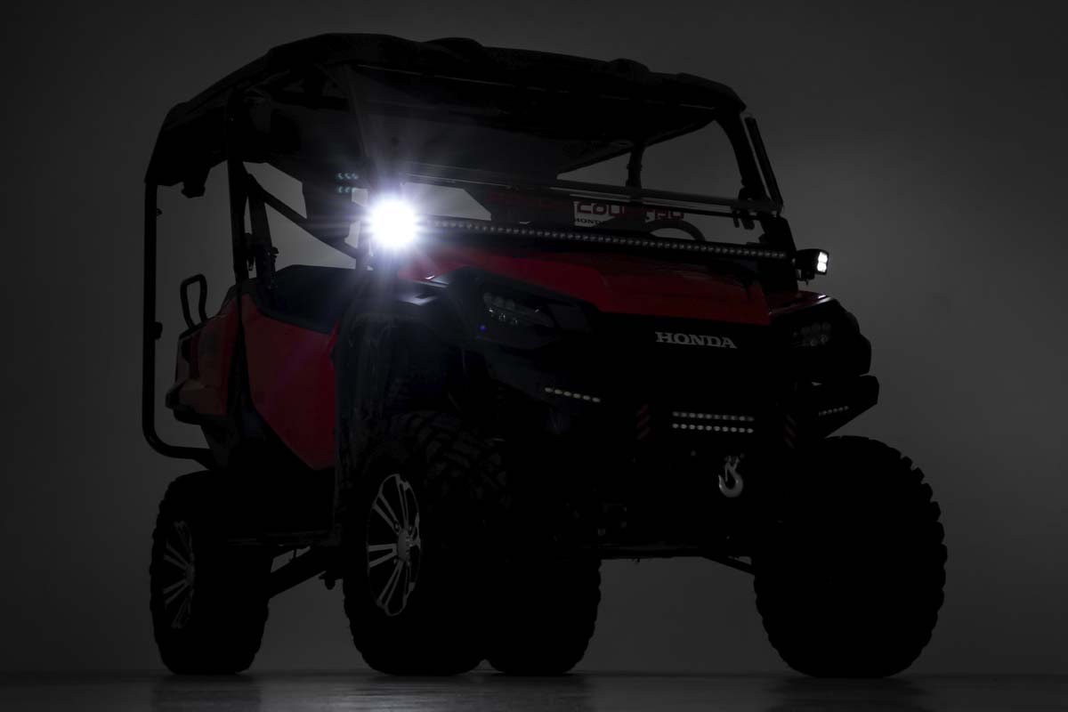 LED Light Kit | Cage Mount | 2" Black Pair | Amber DRL | Honda Pioneer 1000/Pioneer 1000-6 — view 2