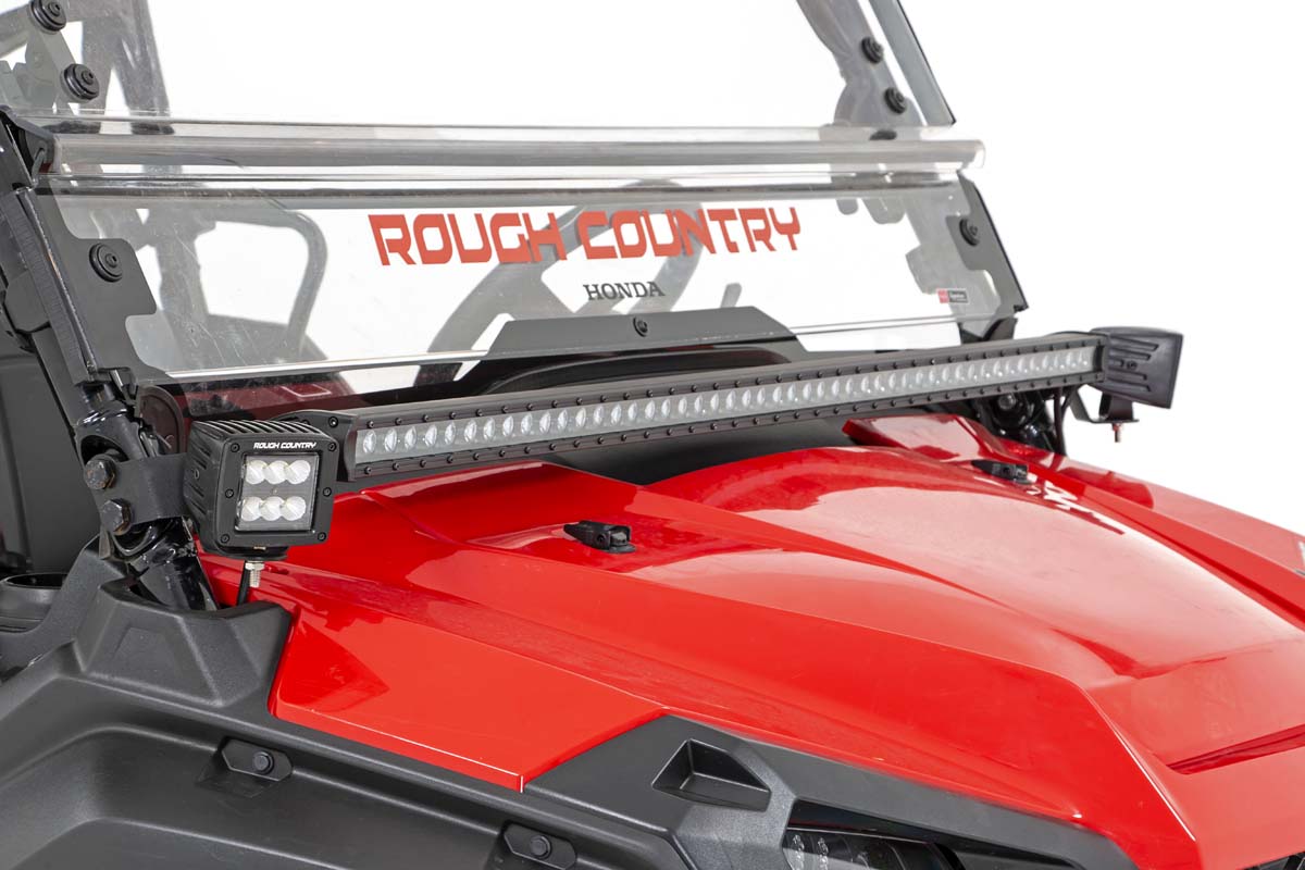 LED Light Kit | Cage Mount | 2" Black Pair | White DRL | Honda Pioneer 1000/Pioneer 1000-6 — view 5