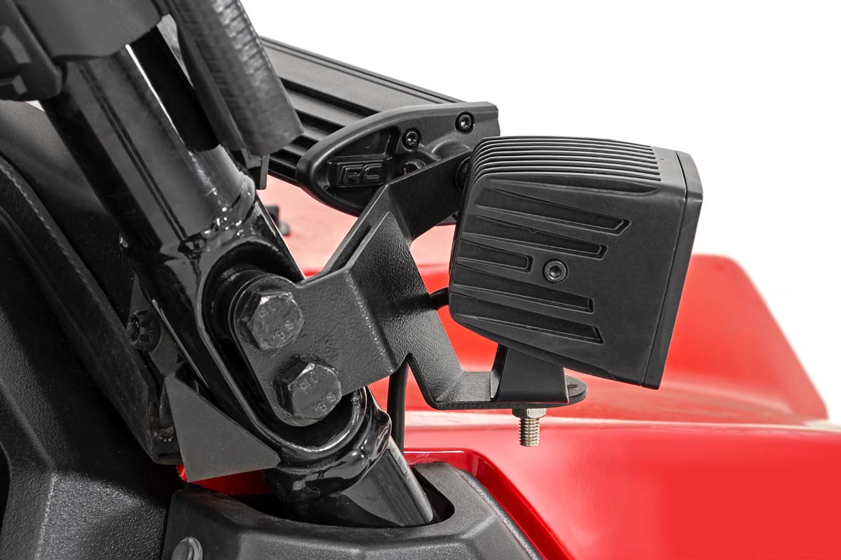 LED Light Kit | Cage Mount | 2" Black Pair | White DRL | Honda Pioneer 1000/Pioneer 1000-6 — view 6