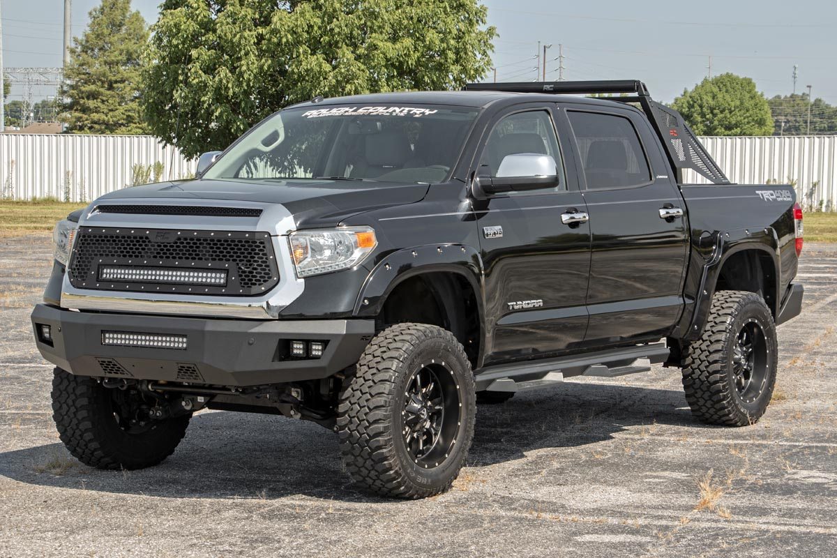 Mesh Grille | 30" Dual Row LED | Black | Amber DRL | Toyota Tundra (14-17) view 6