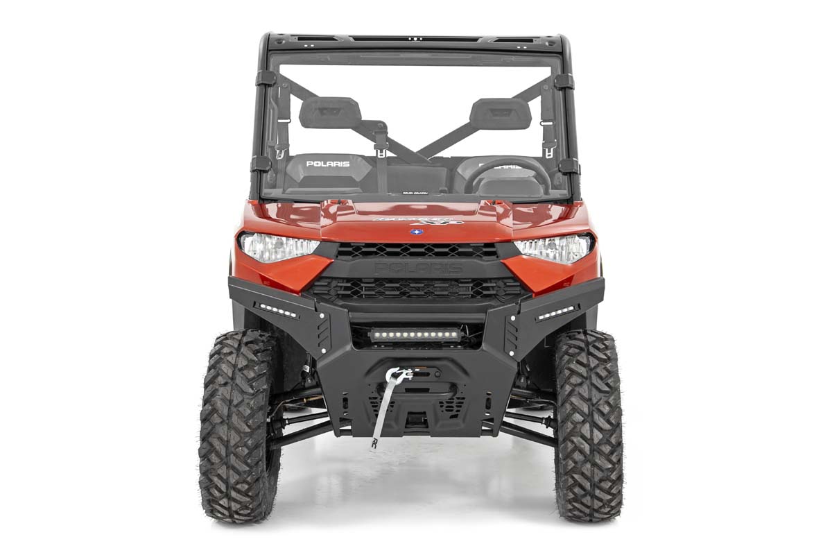 LED Light Kit | Bumper Mount | 12" Black Single Row | White DRL | Polaris Ranger XP 1000 — view 6