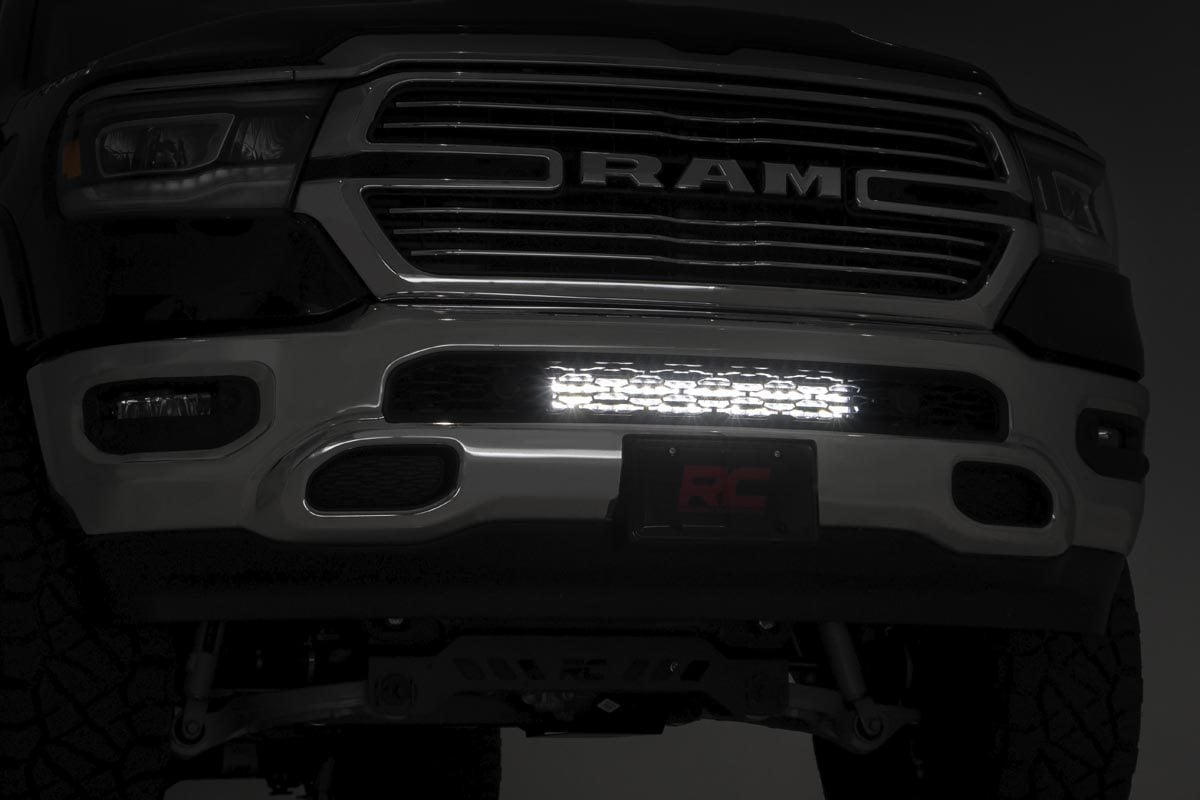 LED Light Kit | Bumper Mount | 20" Black Dual Row | White DRL | Ram 1500 (19-24) view 5
