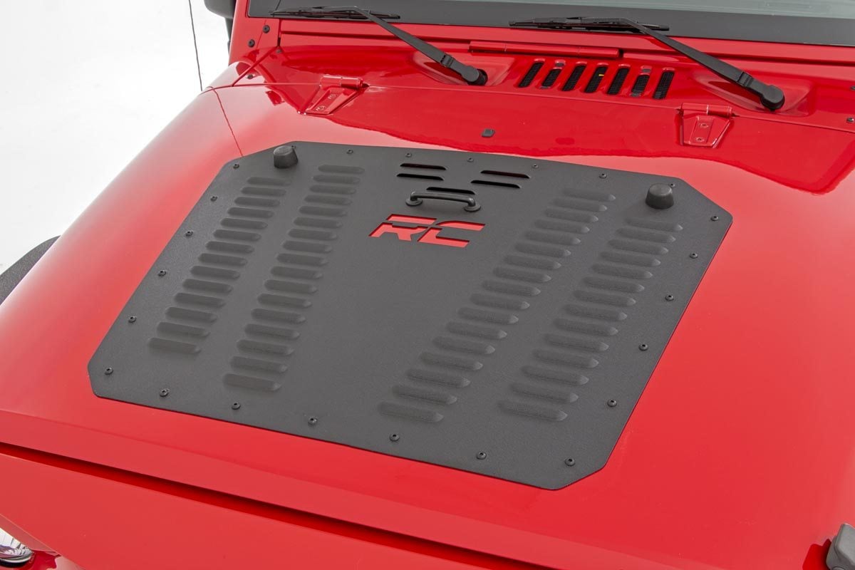 【WOOHWA】RIVET 2WAY HOOD JK Hood Louver with RC Logo | Jeep Wrangler JK/Wrangler