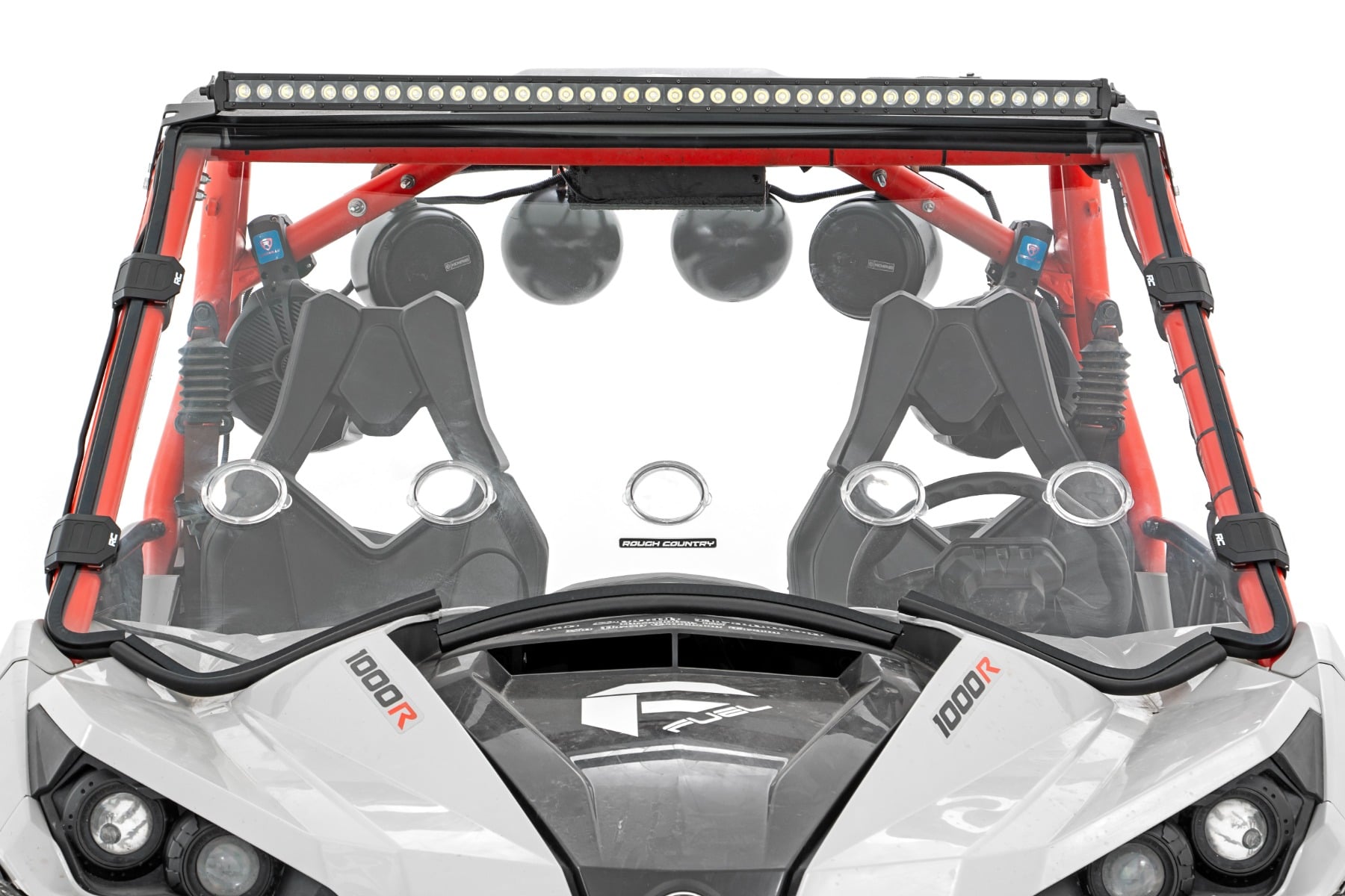 LED Light Kit | Front Mount | 40" Black Dual Row | White DRL | Can-Am Commander Max 1000 — view 2