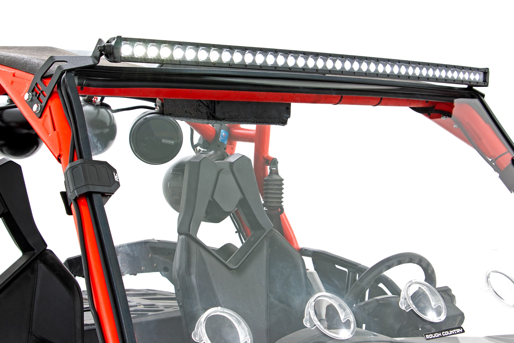 LED Light Kit | Front Mount | 40" Black Dual Row | White DRL | Can-Am Commander Max 1000 — view 5