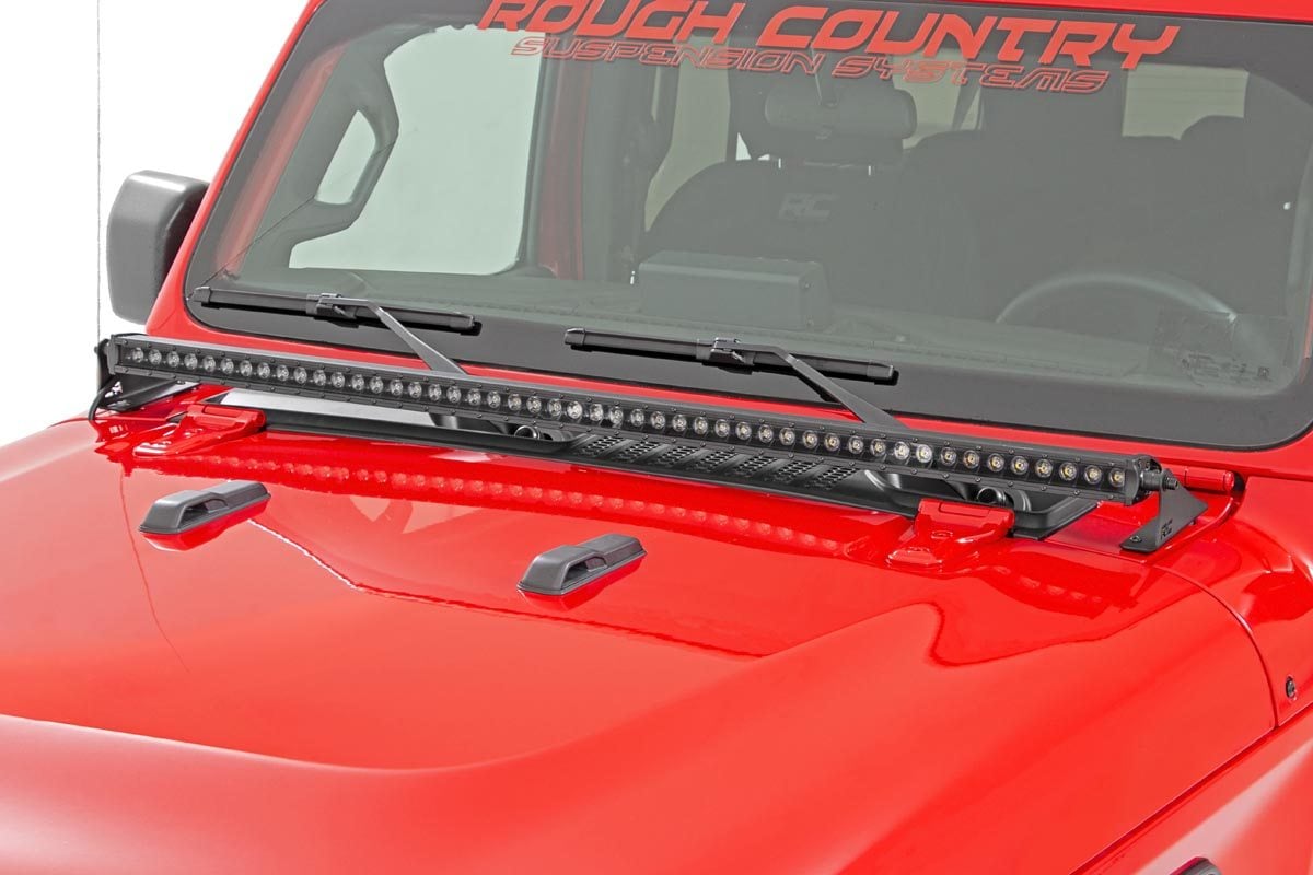 LED Light Kit | Cowl Mount | 50" Spectrum Single Row | Jeep Gladiator JT/Wrangler JL (18-26) — view 2