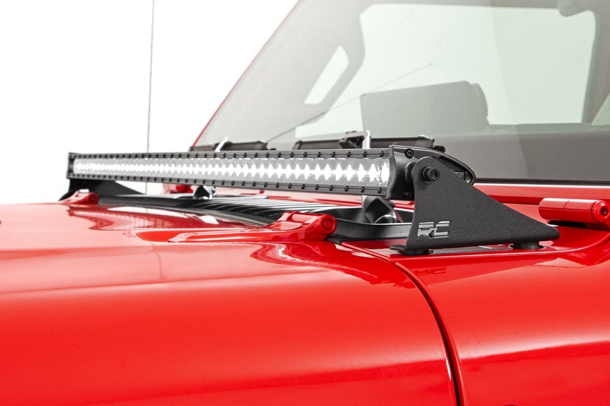 LED Light Kit | Cowl Mount | 50" Spectrum Single Row | Jeep Gladiator JT/Wrangler JL (18-26) — view 3