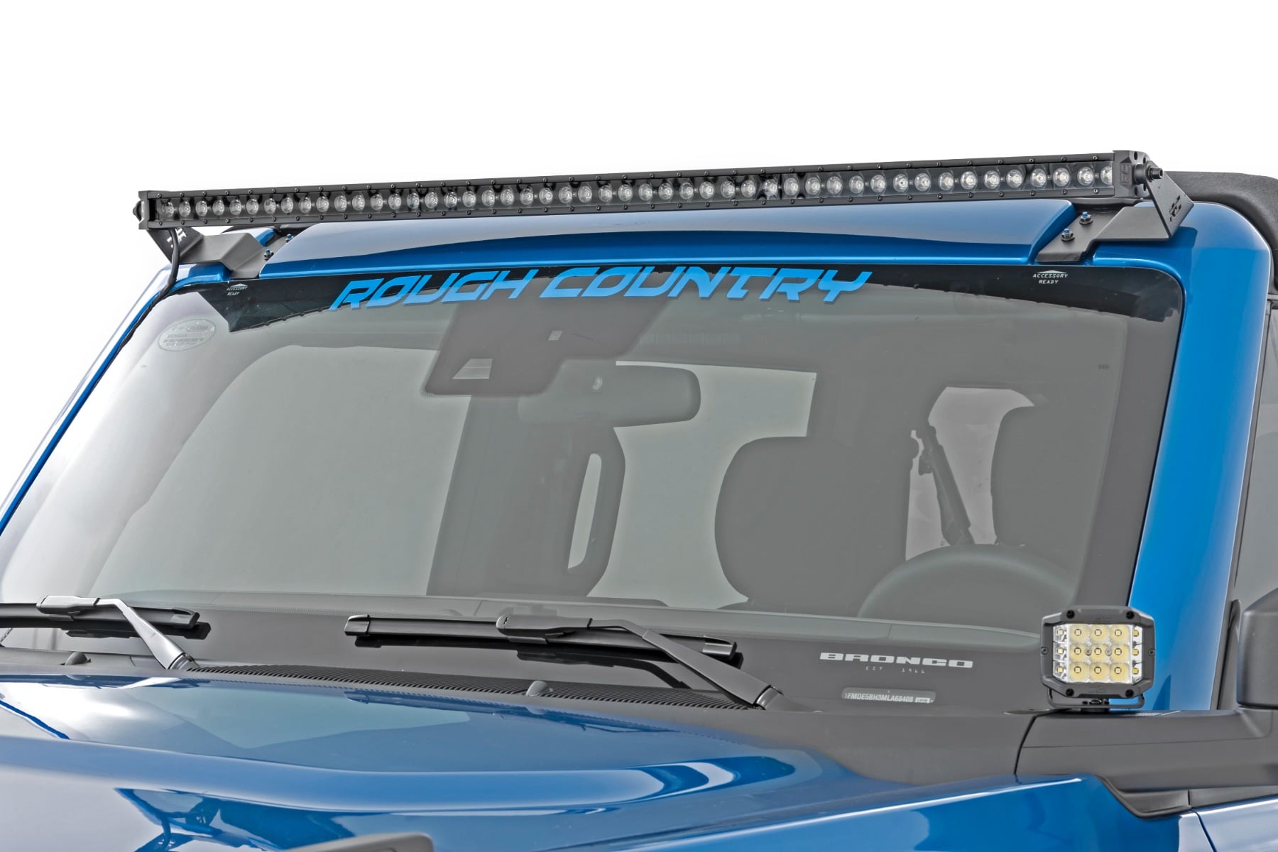 LED Light Kit | Upper Windshield | 50" Black Single Row | Ford Bronco (21-26) view 2