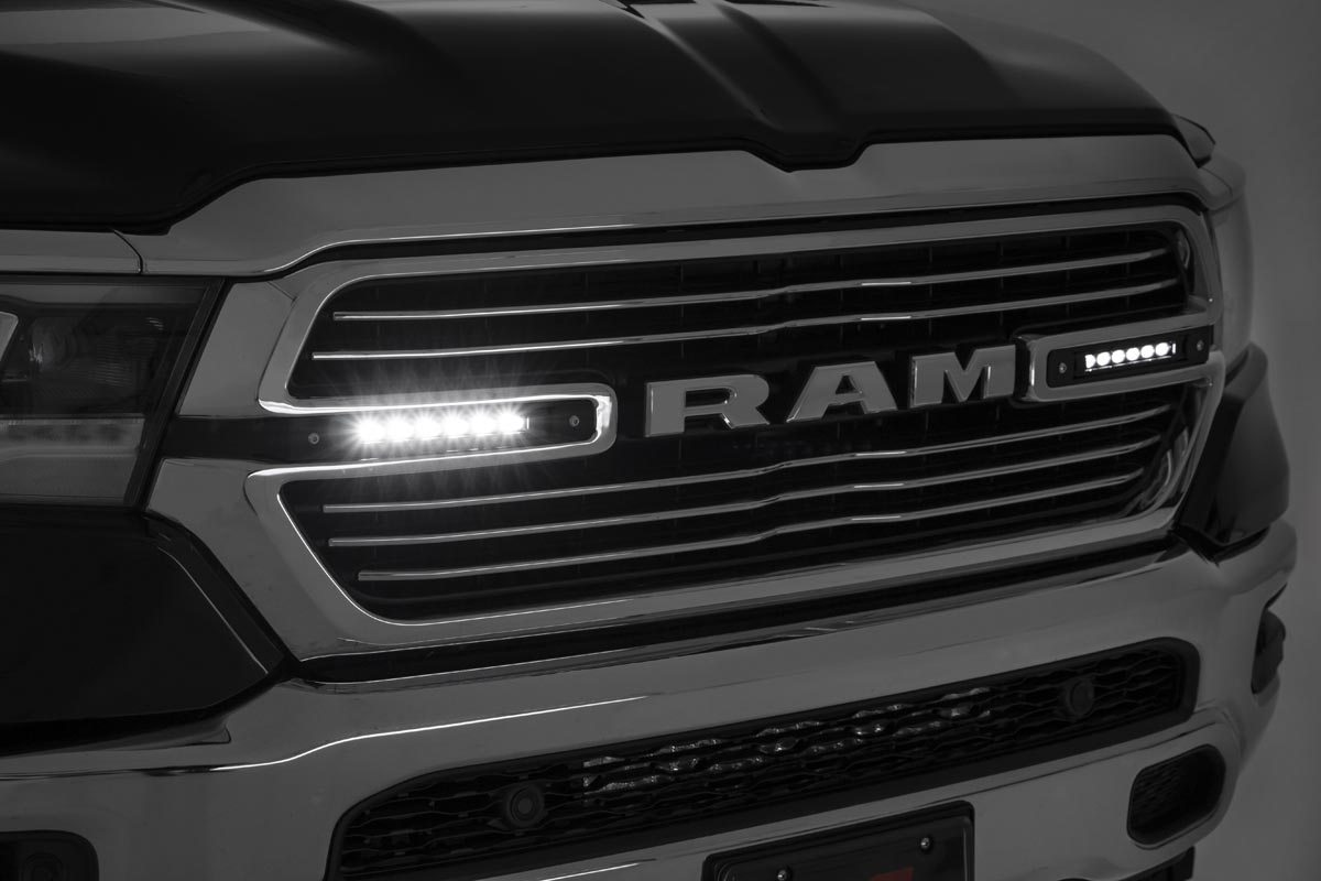 Dual 6in LED Grille Kit | Black Slimline | Ram 1500 2WD/4WD (2019-2024) — view 5