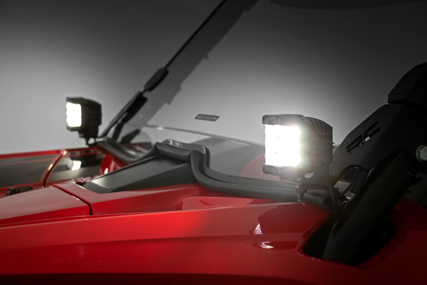 LED Light Kit | Cage Mount | 2" Chrome Pair | Wide Angle | Honda Talon 1000 — view 2