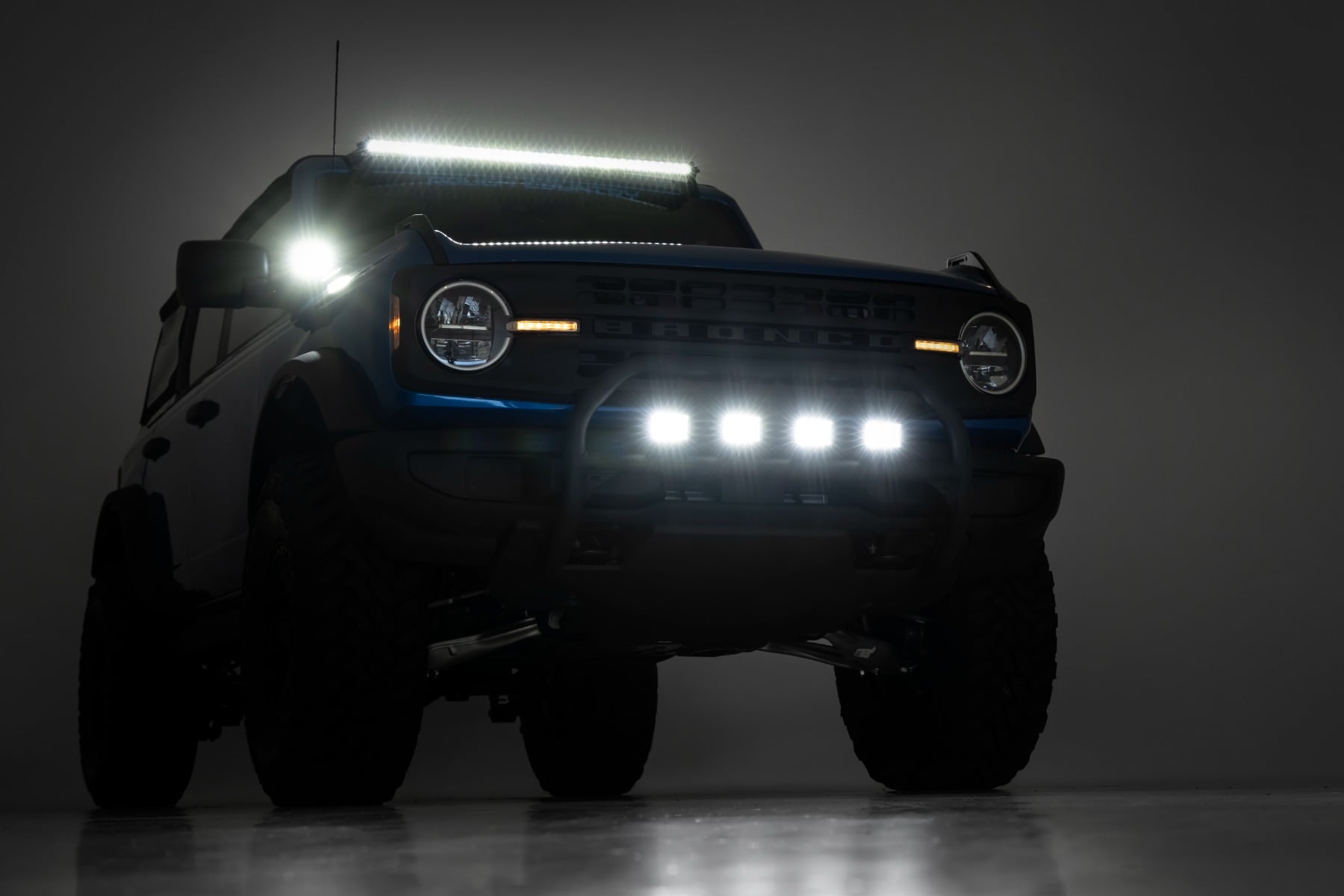 LED Light Kit | Upper Windshield | 40" Black Single Row | Ford Bronco (21-26) view 5