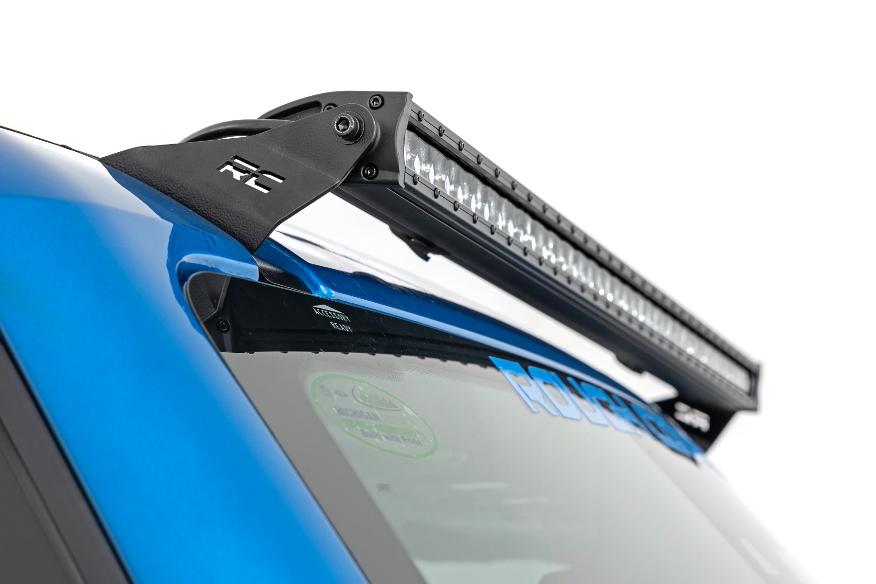 LED Light Kit | Upper Windshield | 40" Black Single Row | Ford Bronco (21-26) view 6