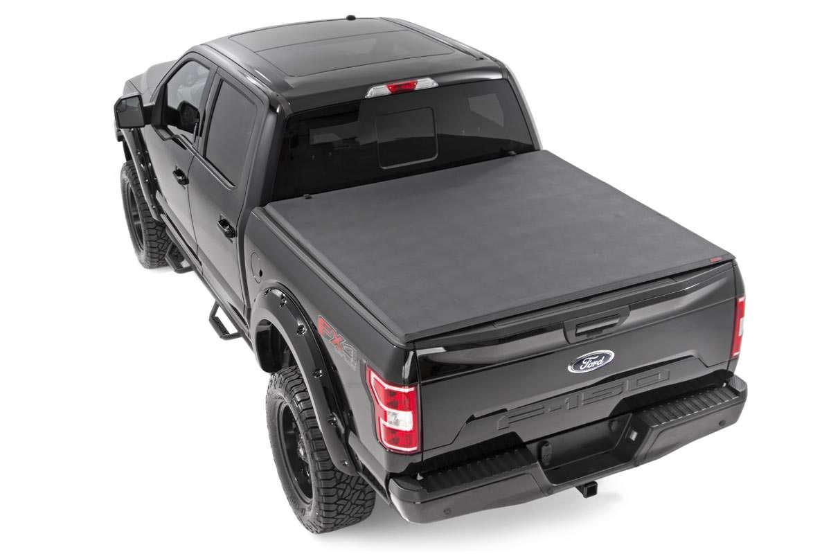 Soft Tri-Fold Bed Cover | 5'7" Bed | Ford F-150 (21-26)/F-150 Lightning (22-26) view 2