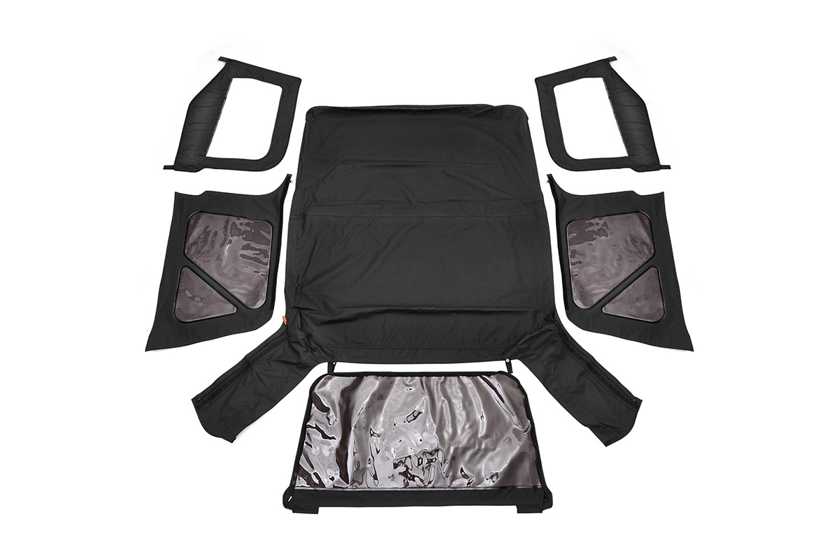 Soft Top | Replacement | Black | Half Doors | Jeep Wrangler TJ 4WD (97-06) — view 2