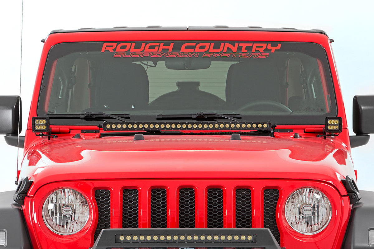 LED Light Kit | Hinge Mount | 2" Black Pair | Amber DRL | Jeep Gladiator JT/Wrangler JL (18-26) — view 5